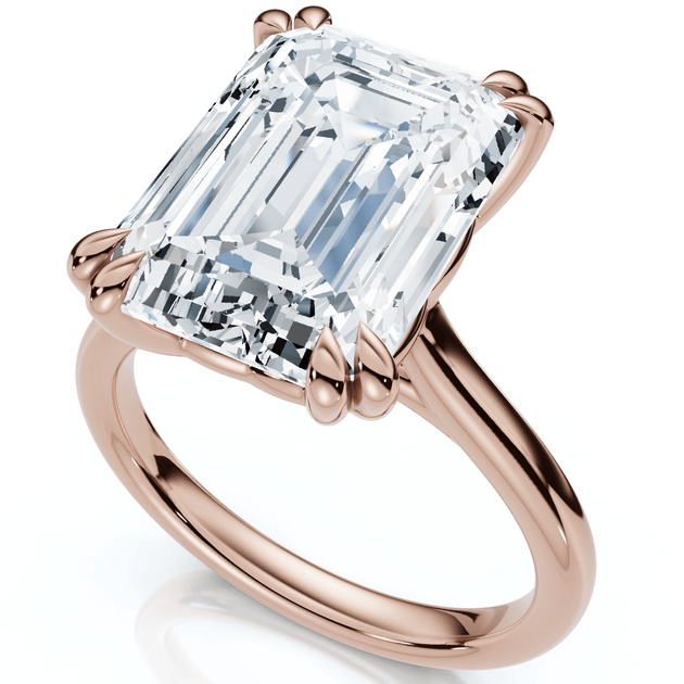 Pompeii3 6Ct Emerald Cut Diamond Solitaire Ring 14k Gold US 4.5 2
