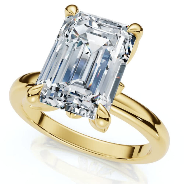 Pompeii3 2.05Ct Emerald Cut Diamond Engagement Ring Gold US 8.5 2