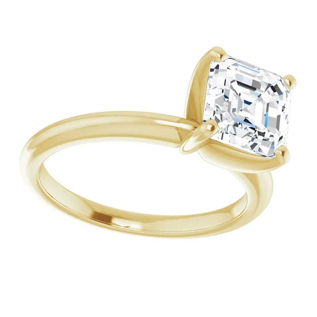 Pompeii3 Asscher Solitaire Moissanite Engagement Ring Multi US 4.5 3