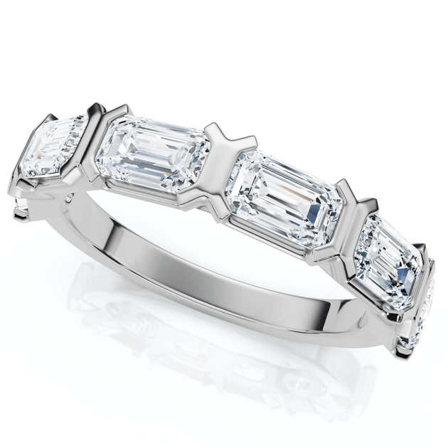 Pompeii3 1.5Ct Emerald Cut Diamond 6-stone Ring 14k Gold US 5 3