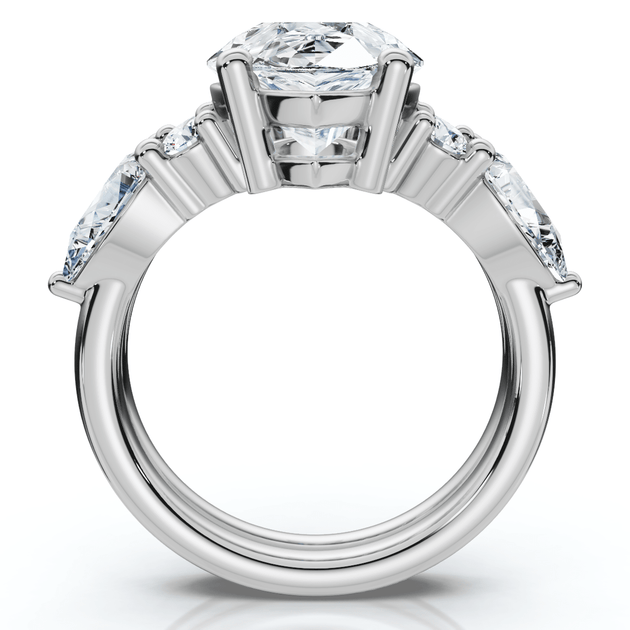 Pompeii3 Claudia Diamond Engagement Ring Set Silver US 6.5 4