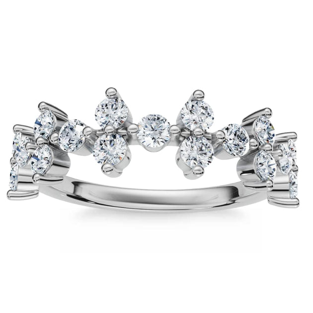 Pompeii3 Round Diamond Stackable Wedding Band 14k Gold Multi US 5-6 2
