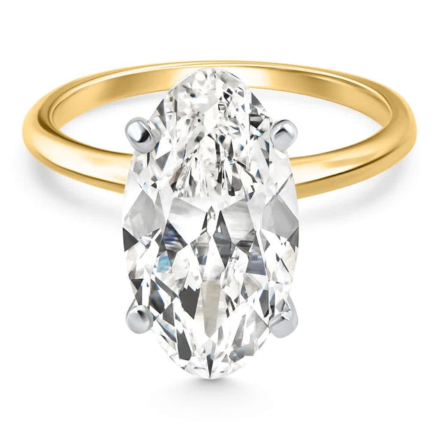 Pompeii3 Moval Solitaire Engagement Ring Gold US 7.5 2