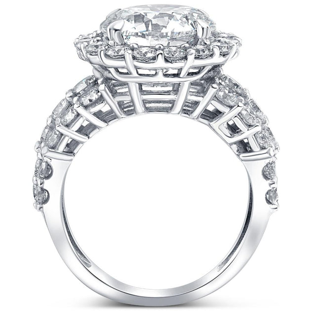Pompeii3 Halo Engagement Ring White Gold US 7.5 6