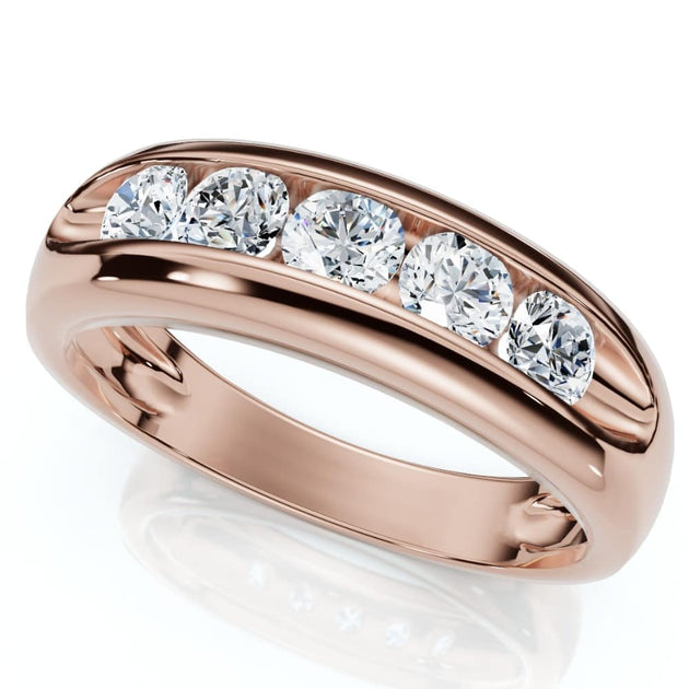 Pompeii3 5-Stone Diamond Wedding Ring Gold US 9.5 2