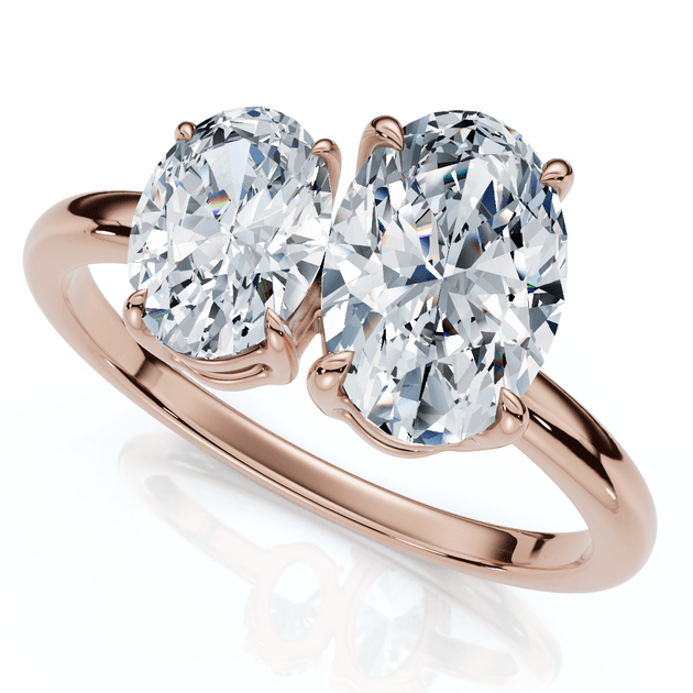 Pompeii3 Toi et Moi Diamond Ring 14k Gold US 7 4