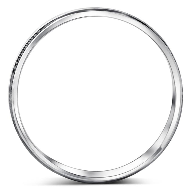 Pompeii3 10K White Gold Wedding Band Brushed US 8.5 3