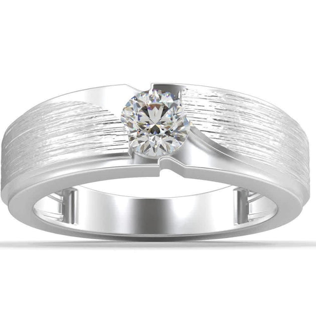 Pompeii3 1/2Ct Diamond Solitaire Wedding Ring Multi US 10.5 2