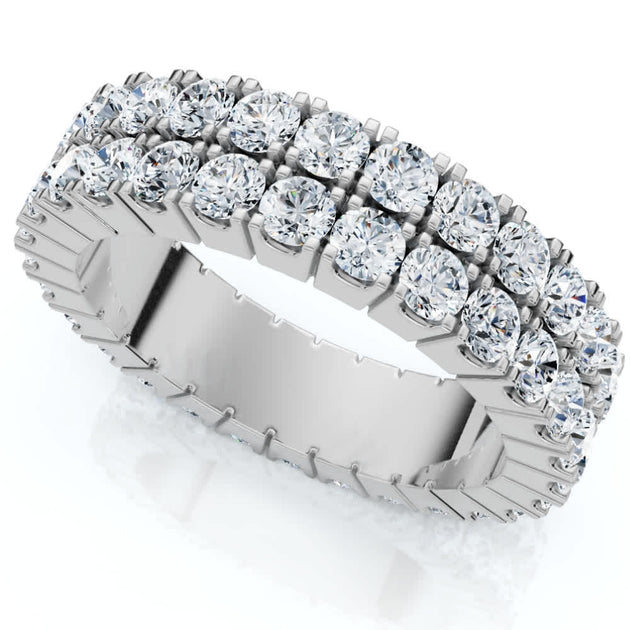 Pompeii3 2.25Ct Diamond Eternity Ring Gold US 7.5 4