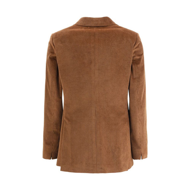 Lardini Cotton Double-breasted Blazer Brown Medium 3
