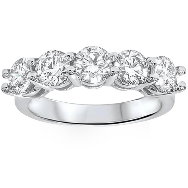 Pompeii3 5-Stone Lab Grown Diamond Ring White Gold US 7 2