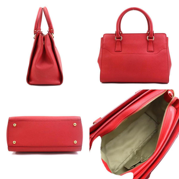 Salvatore Ferragamo Leather Shoulder Bag Red One Size 5