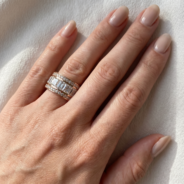 Pompeii3 5 3/4ct Diamond Statement Ring 14k Gold US 8 4