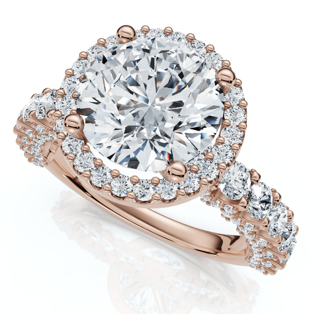 Pompeii3 Pave Diamond Engagement Ring 14k Gold Multi US 6.5 4