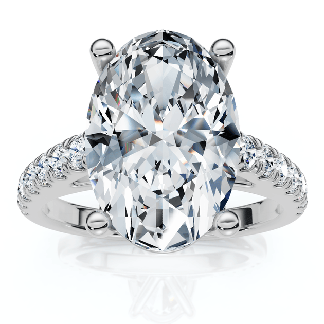 Pompeii3 Accent Diamond Engagement Ring Gold US 8.5 2
