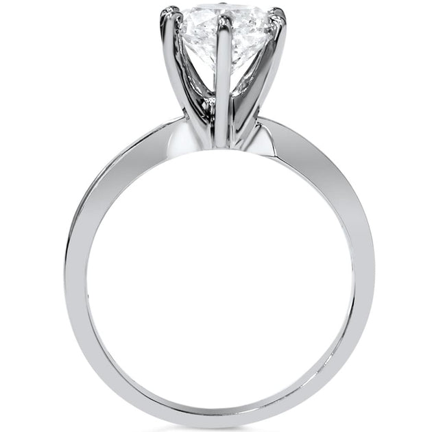 Pompeii3 Round Diamond Solitaire Engagement Ring White Gold US 9.5 4