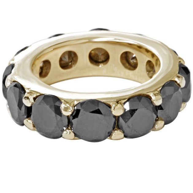 Pompeii3 13Ct Black Diamond Eternity Ring 10k Gold US 6 4