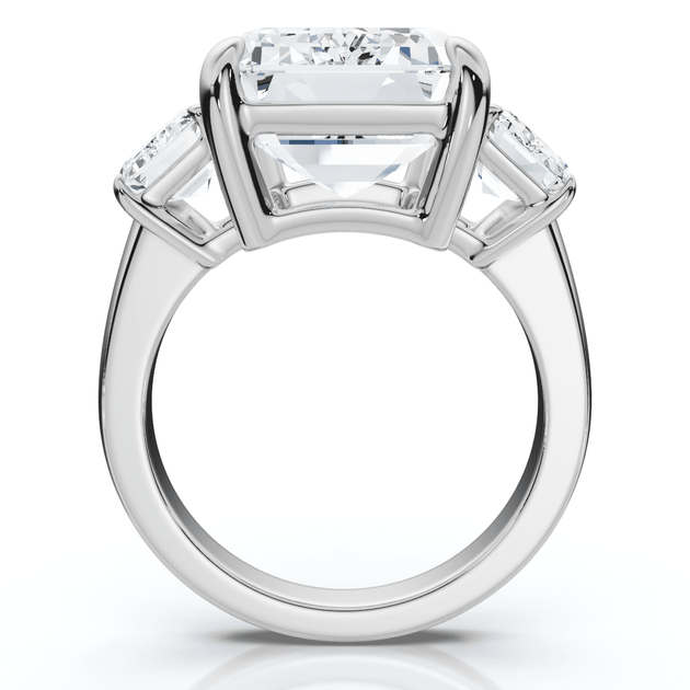 Pompeii3 Three Stone Diamond Engagement Ring US 7.5 4
