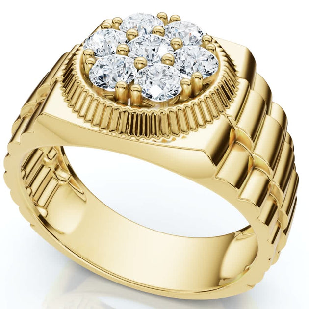 Pompeii3 3/4Ct Diamond Anniversary Ring 14k Gold US 7.5 2