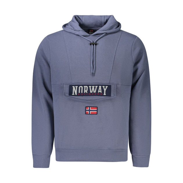 Norway 1963 Hooded Sweater Blue Small 2