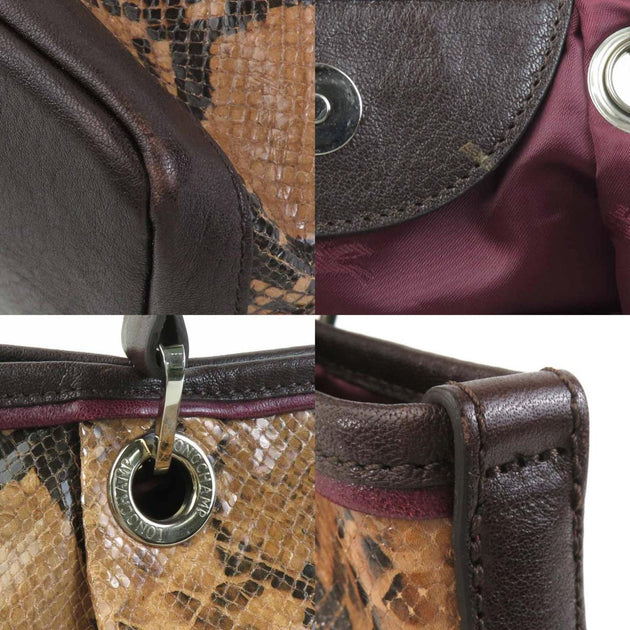 Longchamp Leather Handbag Brown Small 4