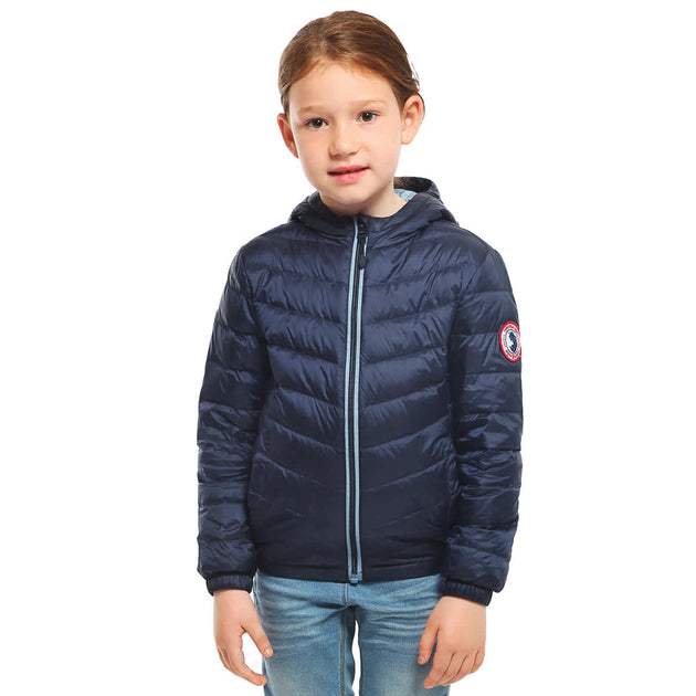 Rokka & Rolla Filles Ultra-Light Packable Down Jacket Bleu US 6 2