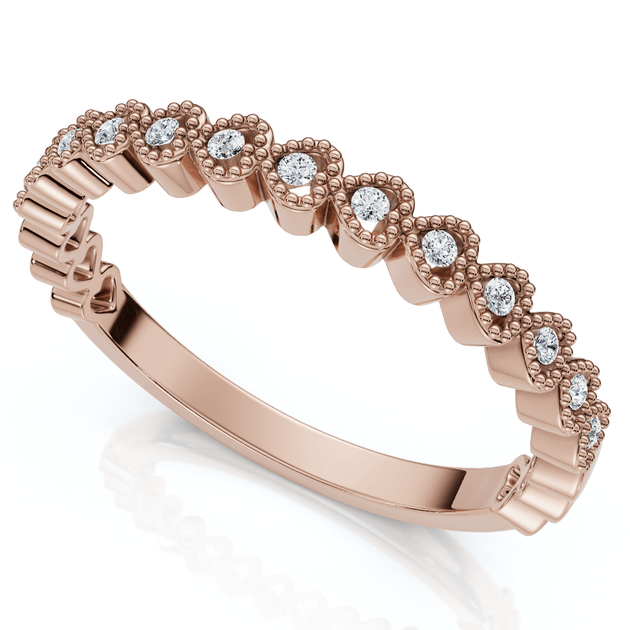 Pompeii3 Stackable Diamond Anniversary Band Gold US 7 2