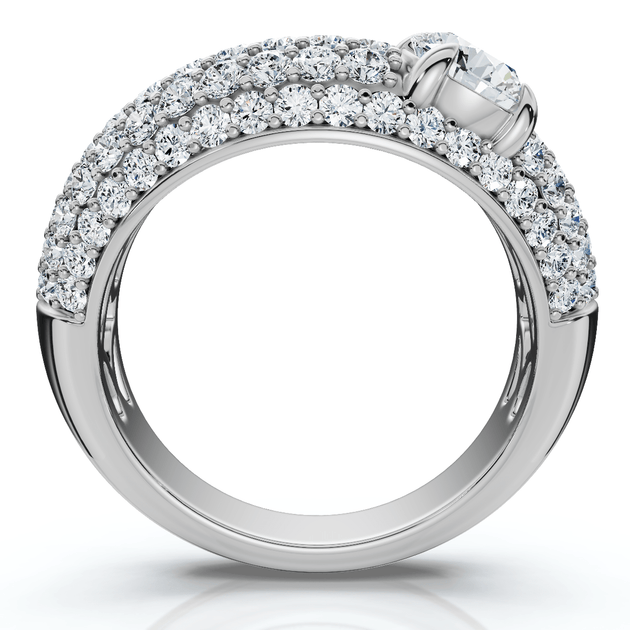 Pompeii3 Kimberly Diamond Anniversary Ring Silver US 4.5 4