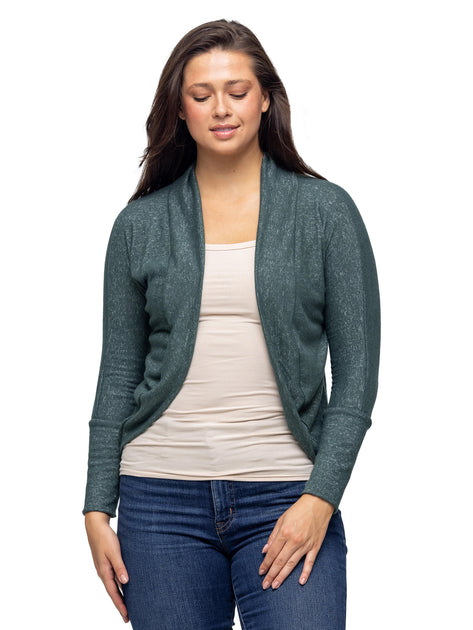 24seven Comfort Apparel Bolero Shrug Noir Large 2