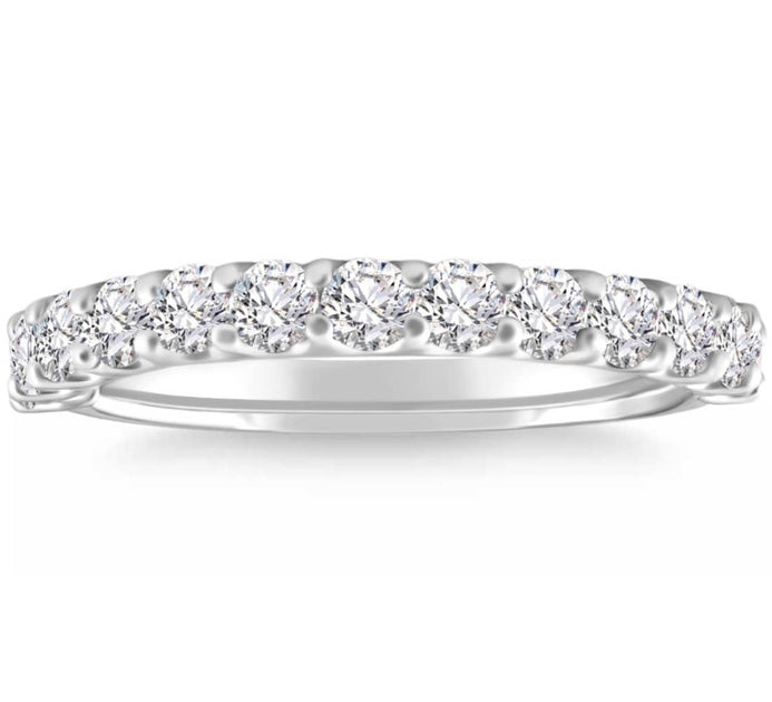 Pompeii3 Round Cut Diamond U Prong Wedding Ring 14k Gold US 8.5 5