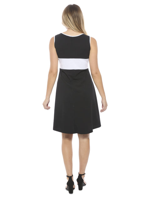 24seven Comfort Apparel Sleeveless Dress Black Large 4