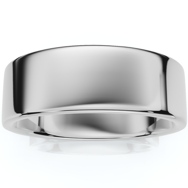Pompeii3 Flat Wedding Band Silver US 7.5 4