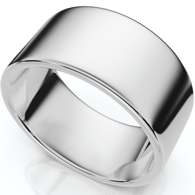 Pompeii3 Flat Wedding Band White Gold US 8 2