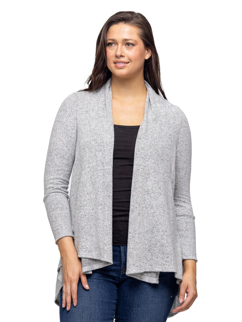24seven Comfort Apparel Cardigan Ouvert Noir XLarge 2
