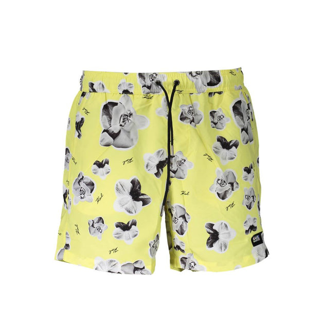 Karl Lagerfeld Polyester Men Swim Boxer Yellow Medium 2