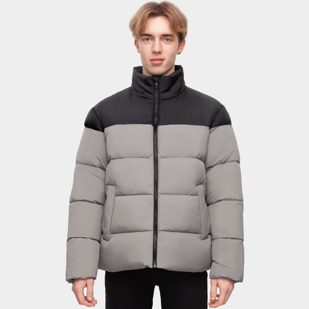 Rokka & Rolla Men's Solid Puffer Coat Blue Small 2