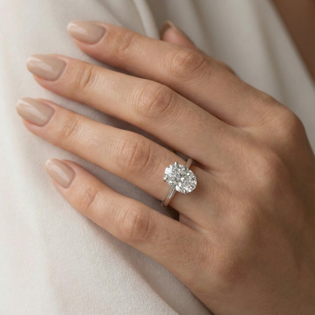 Pompeii3 Ashley Solitaire Engagement Ring Gold US 5-6 4