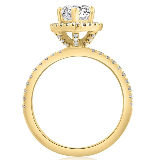 Pompeii3 2.5Ct Pear Diamond Engagement Ring Gold US 8 5