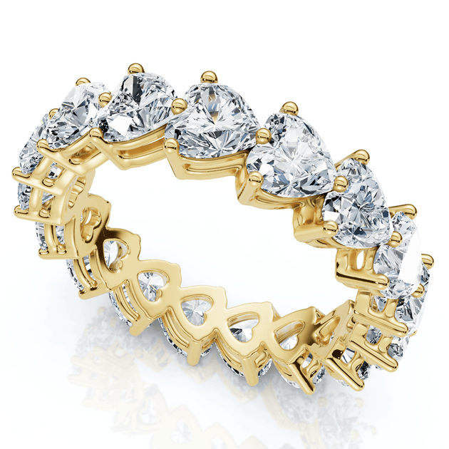 Pompeii3 Heart Shape Diamond Eternity Ring 14k Gold US 5.5 4