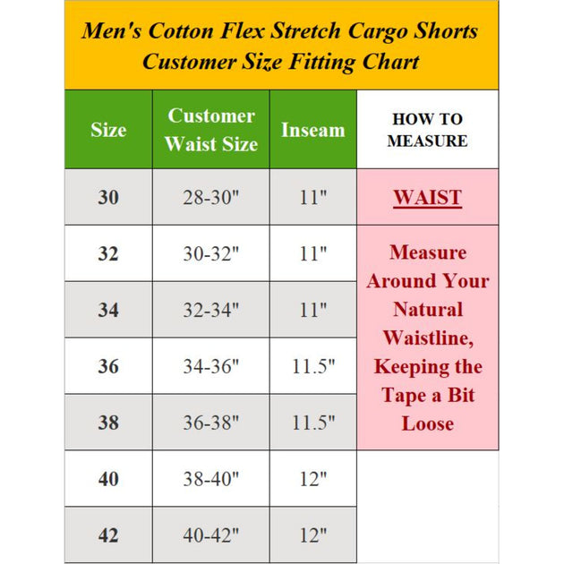 Blu Rock Cotton Flex-Stretch Cargo Shorts Multi 30 7