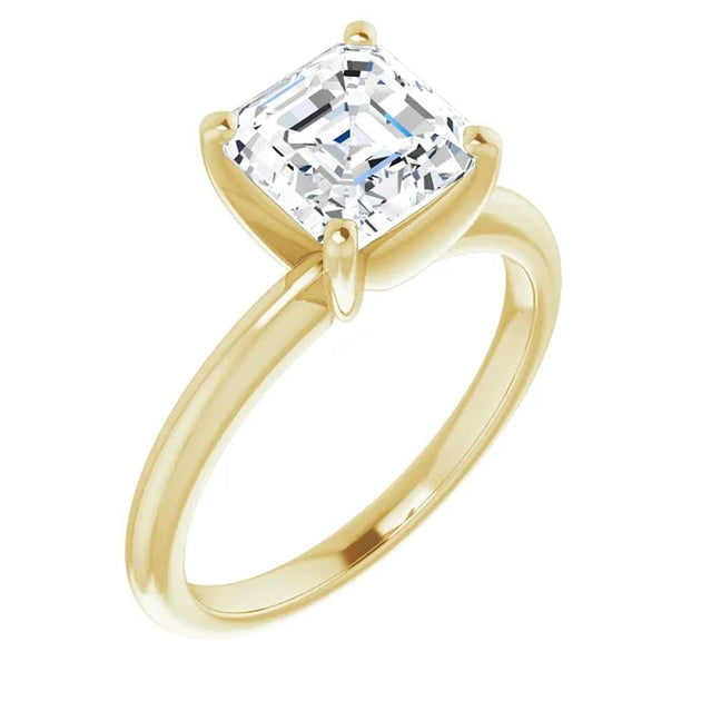 Pompeii3 Asscher Solitaire Moissanite Engagement Ring Multi US 4.5 2