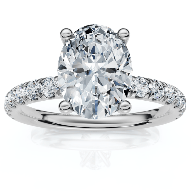 Pompeii3 1.5Ct Oval Diamond Engagement Ring 14k Gold US 8 3
