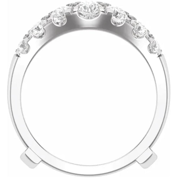 Pompeii3 2ct TW Diamant Ehering Guard Band Insert Ring 14k Gold US 6 5