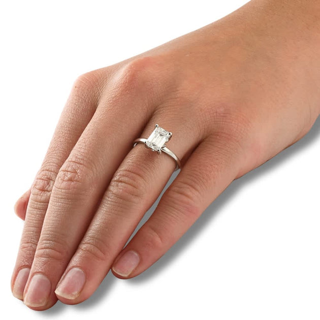 Pompeii3 2.05Ct Emerald Cut Diamond Engagement Ring Gold US 8.5 4