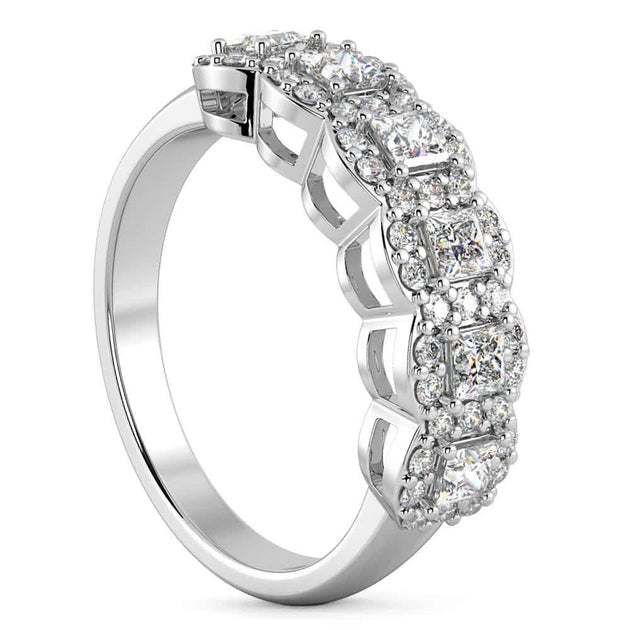 Pompeii3 Princess Cut Diamond Stackable Band 14k Gold US 9 6