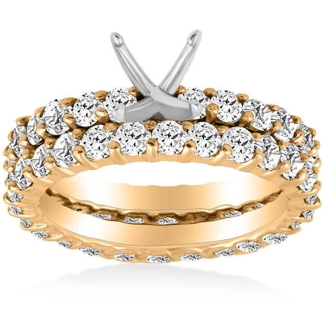 Pompeii3 3ct Diamond Eternity Ring Set Yellow Gold US 8 2
