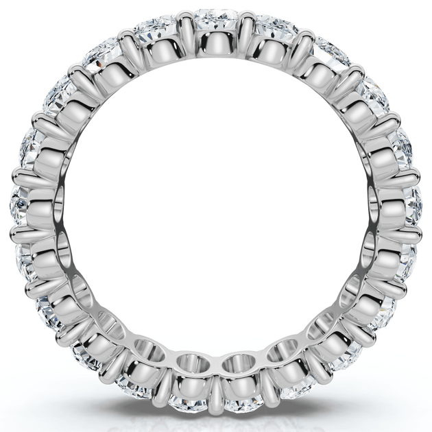 Pompeii3 3Ct Oval Diamond Eternity Wedding Ring 14k Gold US 5-6 4