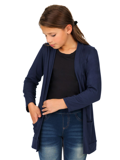 24seven Comfort Apparel 24sevenkid Cardigan Purple Medium 3