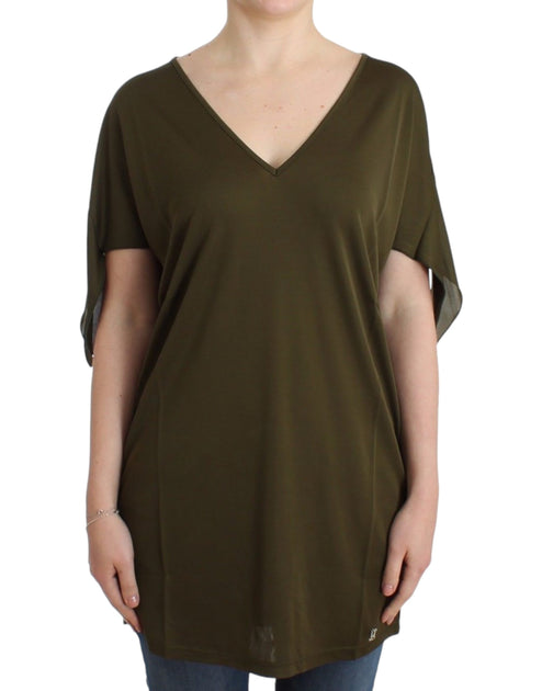 John Galliano Short Sleeve Blouse Green S 2