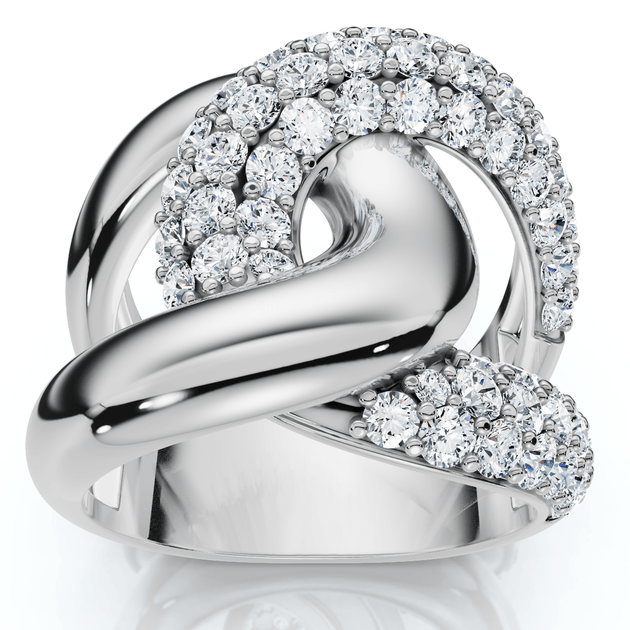Pompeii3 Interlocked Brittany Diamond Band Yellow Gold US 8.5 2
